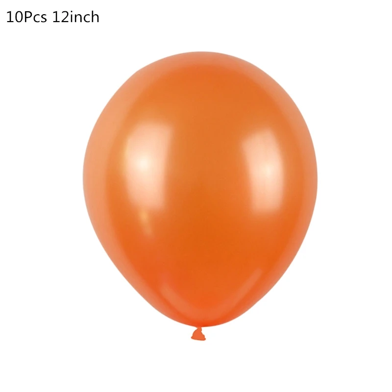 10Pcs orange balloon Строительный трактор тема экскаватор надувные шары грузовик автомобиль баннеры детский день рождения, день рождение мальчика вечерние принадлежности - Цвет: 10Pcs orange balloon