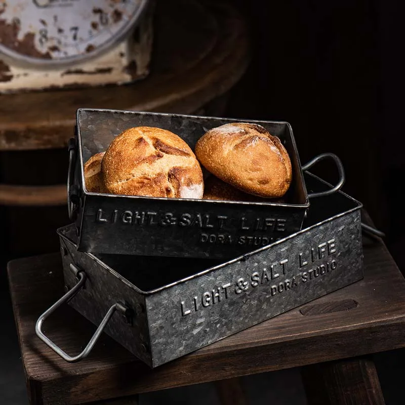 Старинная кованая сервировочная тарелка JINSERTA металлический поднос в стиле ретро