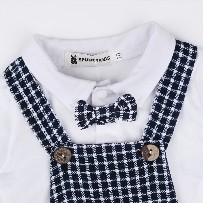 Формальные комбинезоны VTOM для маленьких мальчиков вечерние в клеточку свадьбы +