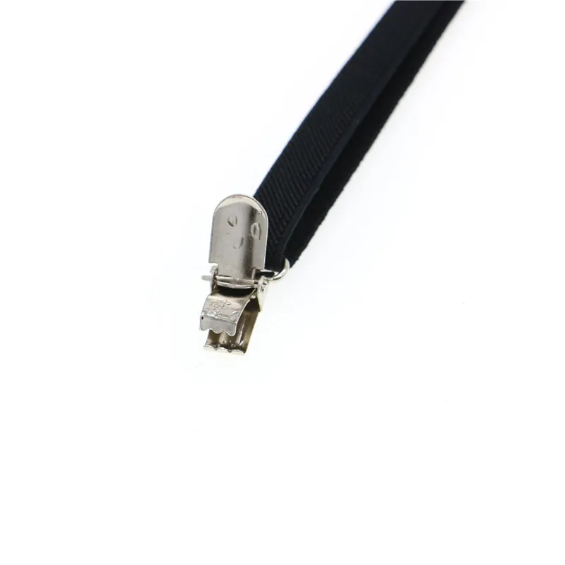 Женский ремень с 3 клипсами черный супертонкий треугольным вырезом на спине 1