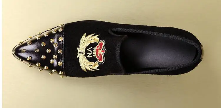 Мужские бархатные туфли ручной работы кожаные повседневные лоферы с носком и