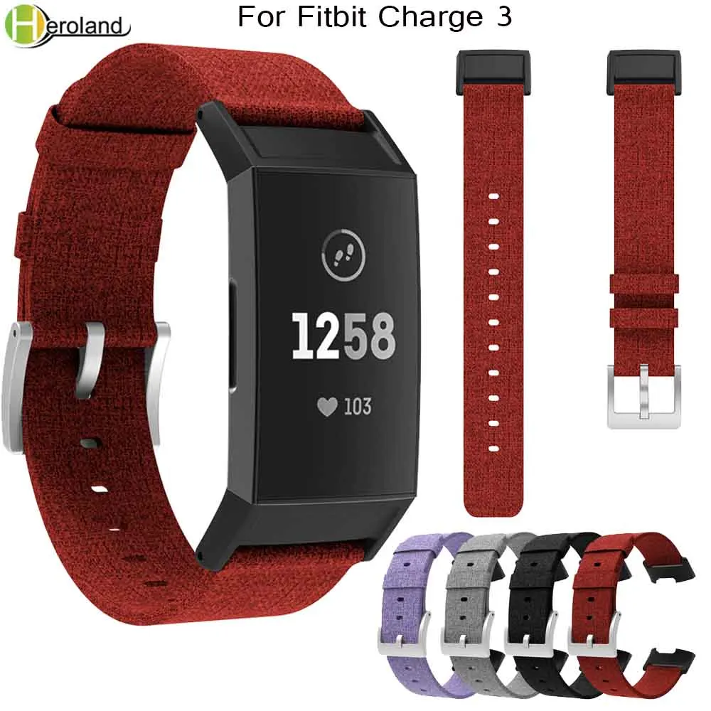 Новый тканевый нейлоновый ремешок для Fitbit Charge 3 смарт браслет сменный часов