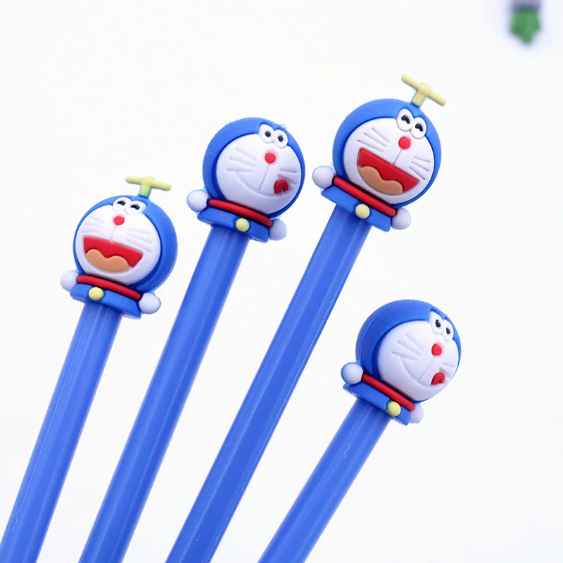 2 шт. Kawaii 0,5 мм Doraemon мультфильм черные чернила гелевая ручка для девочек и мальчиков школьные офисные канцтовары, шариковая ручка ручки поставки