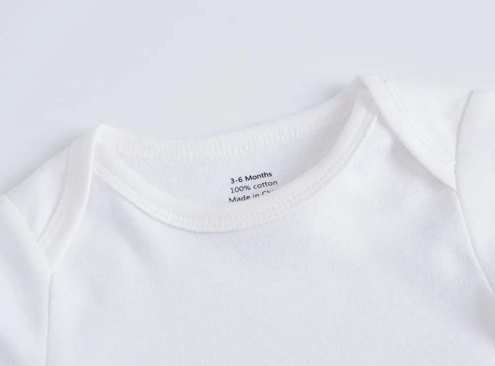 Белые детские Боди Одежда для мальчиков нижнее белье с длинными рукавами пижамы