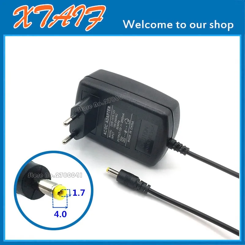 AC/DC Charger Converter Adapter Power Supply Adapter EU plug 12V 2A 100V-240V 4.0mm*1.7mm For Security cameras