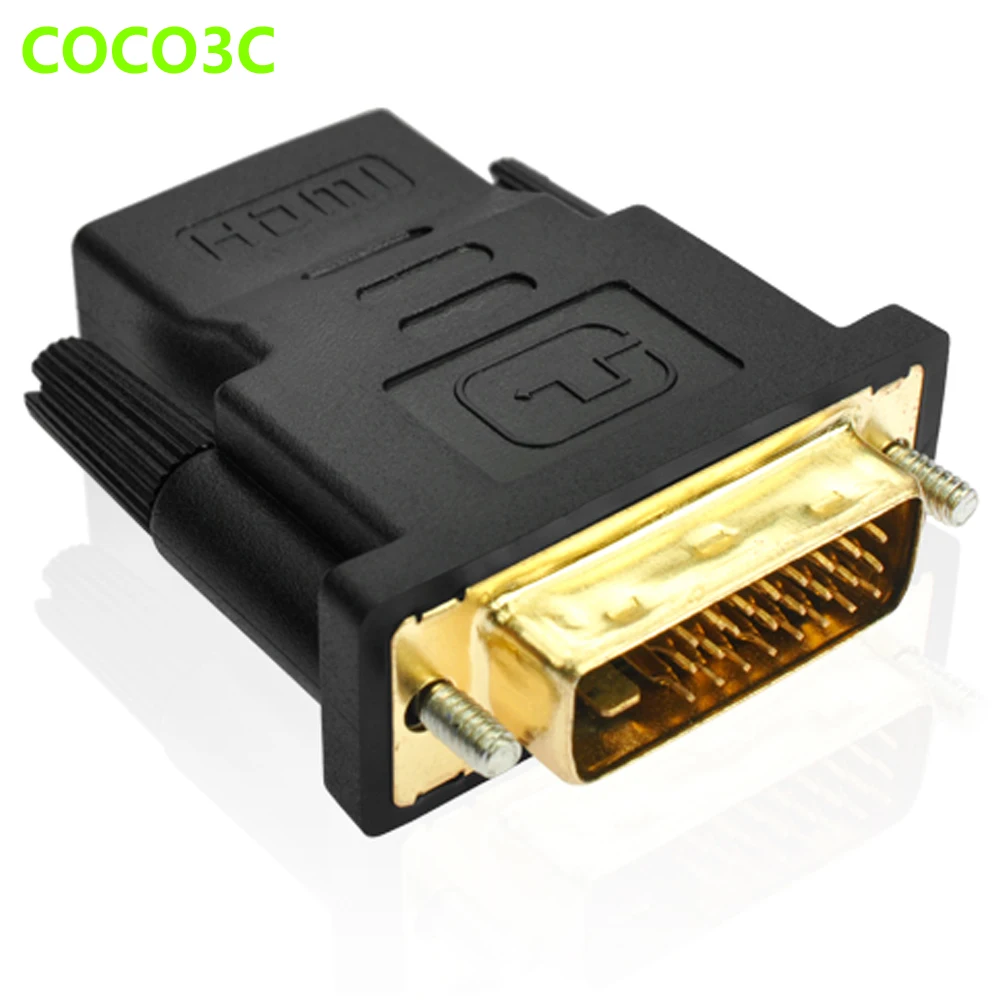 Кабель-адаптер DVI 24 + 1 Pin штекер-HDMI позолоченный женский порт AV монитор 10 2 Гбит/с |