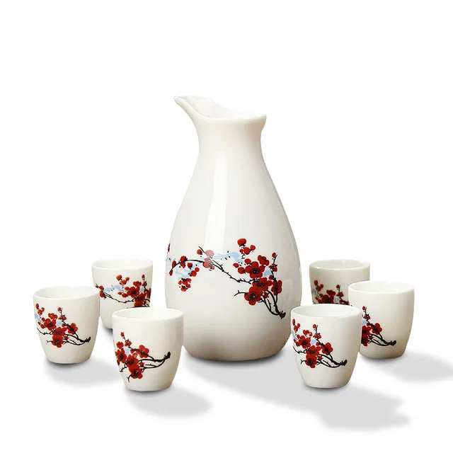 Японские Винные бокалы чашка набор для вина с декантером керамическое сокровище