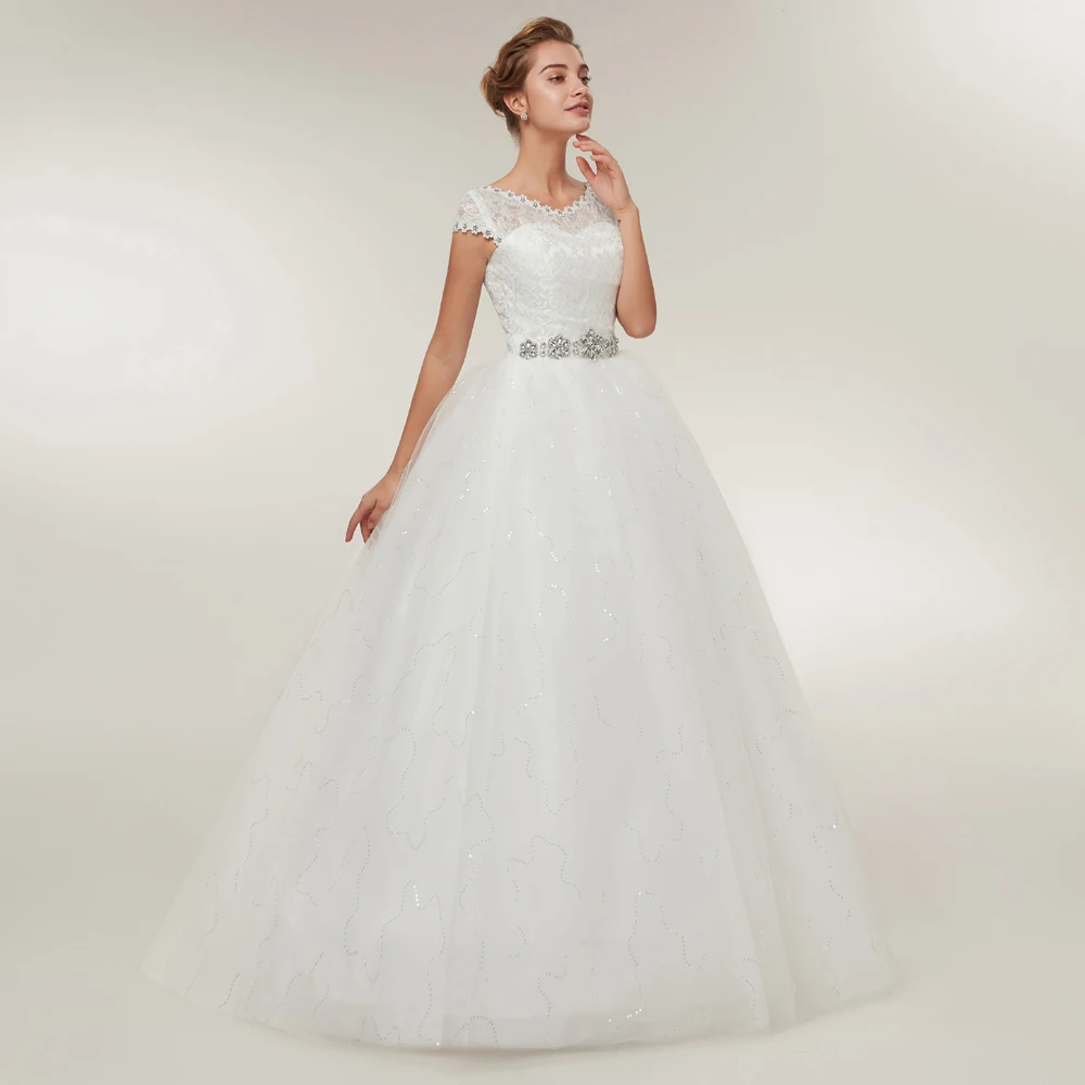 Fansmile дешевые кружевные винтажные Свадебные платья размера плюс Vestidos De Novia свадебное платье Robe de Mariee FSM-052F