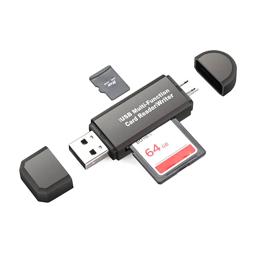 Расширенные новые компьютерные аксессуары 2018 MINI USB 2 0 + OTG Micro SD/SDXC TF кардридер