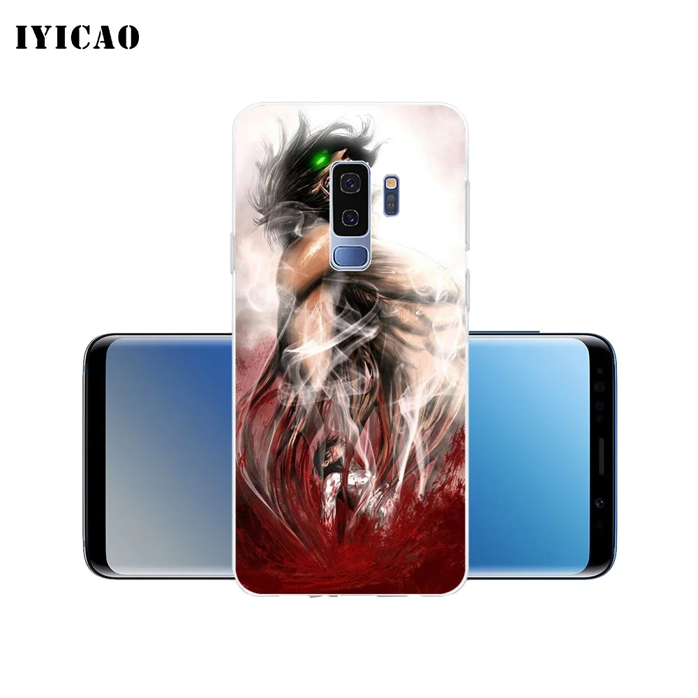 IYICAO Eren Jaeger Attack on Titan Мягкий силиконовый чехол для телефона Samsung Galaxy S10e S10 S9 S8 Plus S7 Edge