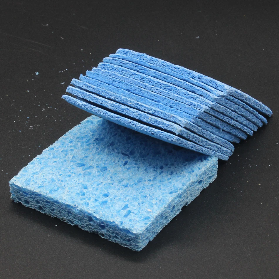 RIESBA blue Clean Tool High Temperature Enduring Condense Electric Solder Welding Soldering Iron TIp Cleaning Sponge images - 6