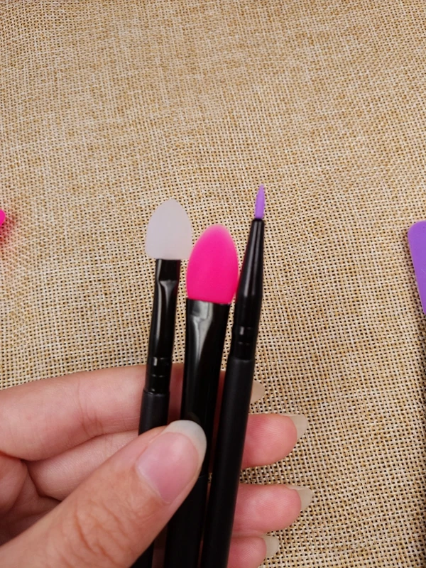 200sets/lot High quality 6pcs Soft Silicone Gel makeup brush set Sponge for Cosmetic Face Foundation BB Cream Makeup brushes | Красота и