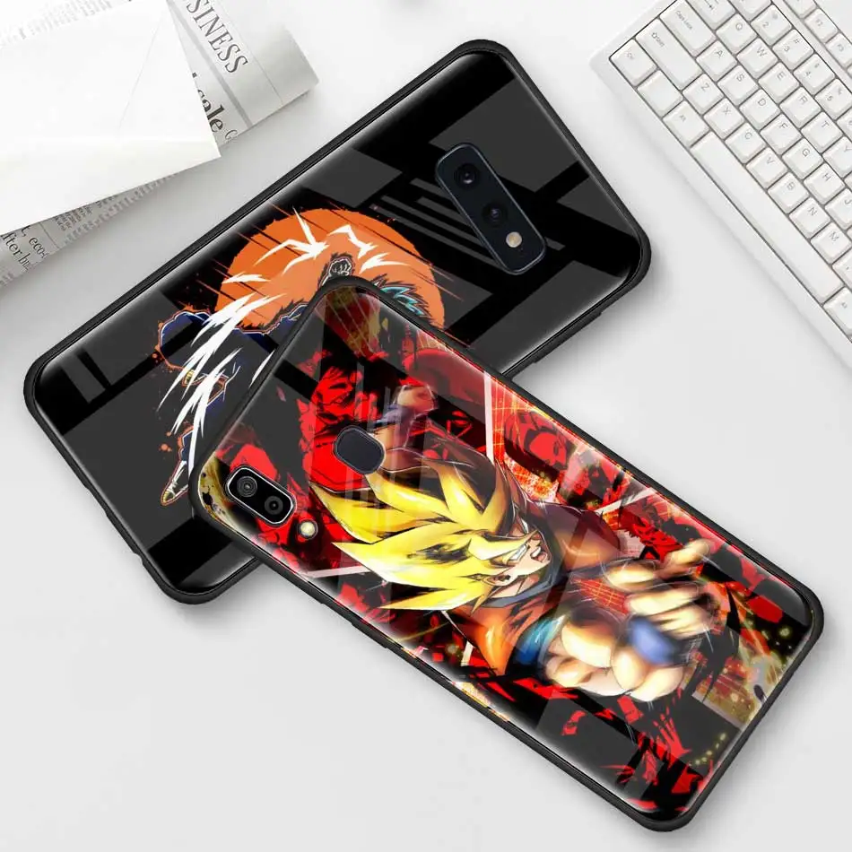 Чехол из закаленного стекла Dragon Ball для samsung Galaxy S10 S10e S9 S8 S10 Plus Note 9 A50 A30