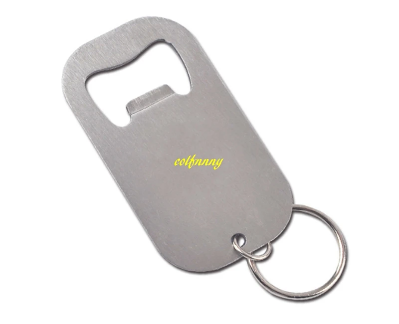 100 шт./лот переносной брелок для ключей из нержавеющей стали открывалка бутылок