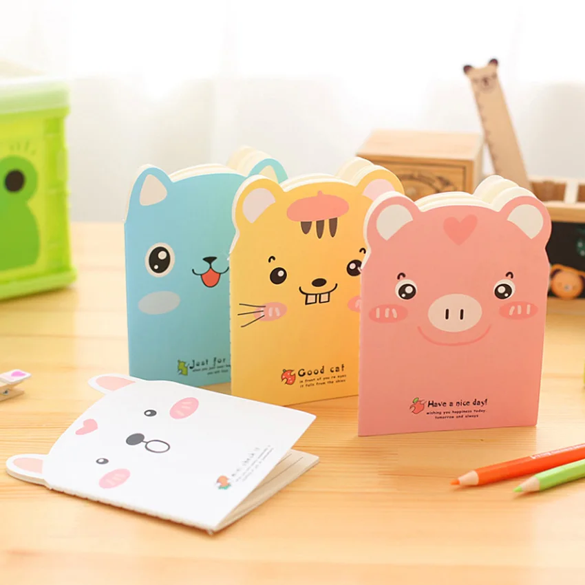 20 шт./партия, блокнот Kawaii Pig, дневник, мини-блокнот, блокнот с рисунком, блокнот, маленькие школьные принадлежности