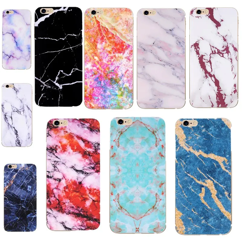 Marble Stone Case for Apple iPhone 7 8 6s 6 Plus 5 5s SE X 10 Cases Funda Soft Tpu Squishy phone Back Cover Coque Capa Shell Bag |