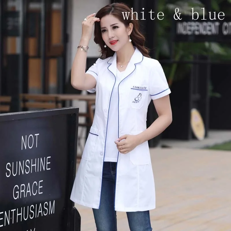 Uniforme Enfermera, женское лабораторное пальто, модное, цветное, блокирующее, корейский стиль, медицинская куртка, униформа медсестры с регулируемой талией