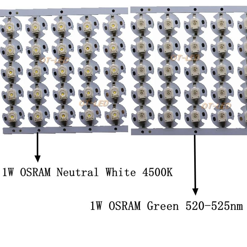 

50 шт. OSSR Gold Dragon 1-3 Вт светодиоды белые 16 мм