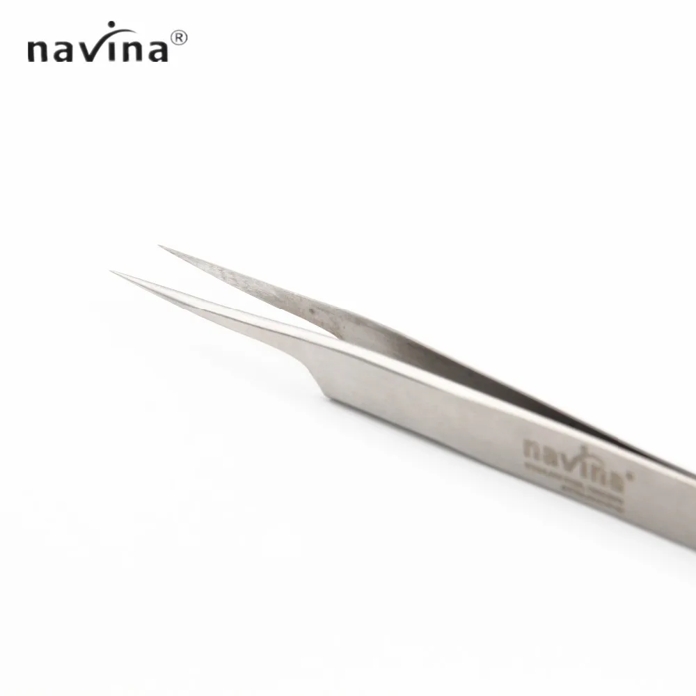 Пинцет для ресниц NAVINA Pro Flase безопасный Антистатический пинцет из нержавеющей
