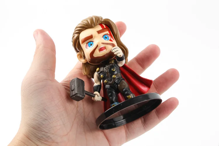 Disney с принтами "Marvel", "Мстители", 6 шт./компл. 9,5 см Железный человек фигурку Модель Аниме мини украшения ПВХ Коллекционная Статуэтка модели игрушки с дистанционным управлением