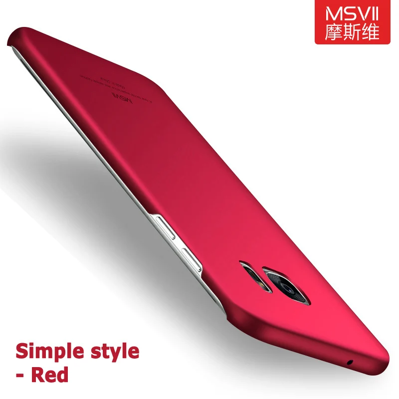 Simple Red Для samsung Galaxy S7 чехол Msvii матовый чехол для samsung Galaxy S7 Edge Чехол Жесткий PC чехол для samsung S7 S 7 Edge чехол s - Цвет: Simple Red
