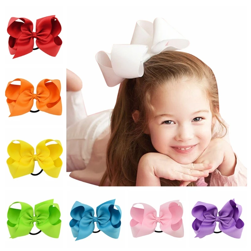 

2018 10pcs Grosgrain Ribbon Ponytail Holder Bow Hairband Hair Rope For Women Girls Baby Kids Child Gifts