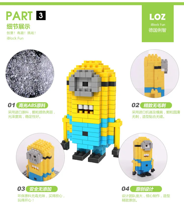 LOZ Diamant строительные блоки Briques пиксели фигурка аниме lɺssemlee En Plastique Jouets Enfants Modele