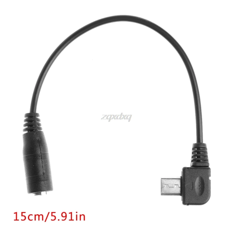 Кабель адаптер Micro USB B 5 штырьков 3 мм гнездовой разъем Aux 15 см|Хранилища для