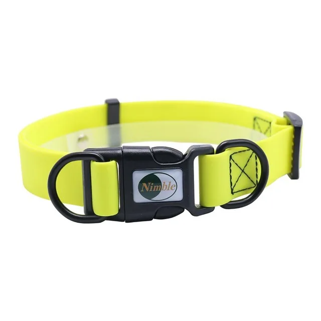 yellow dog collar Поводок для питомца собаки, ошейник, ПВХ, для двух собак, анти-намотка, водонепроницаемый, двойная цепь, поводки, износостойкие, S/L, аксессуары для собак - Цвет: yellow dog collar