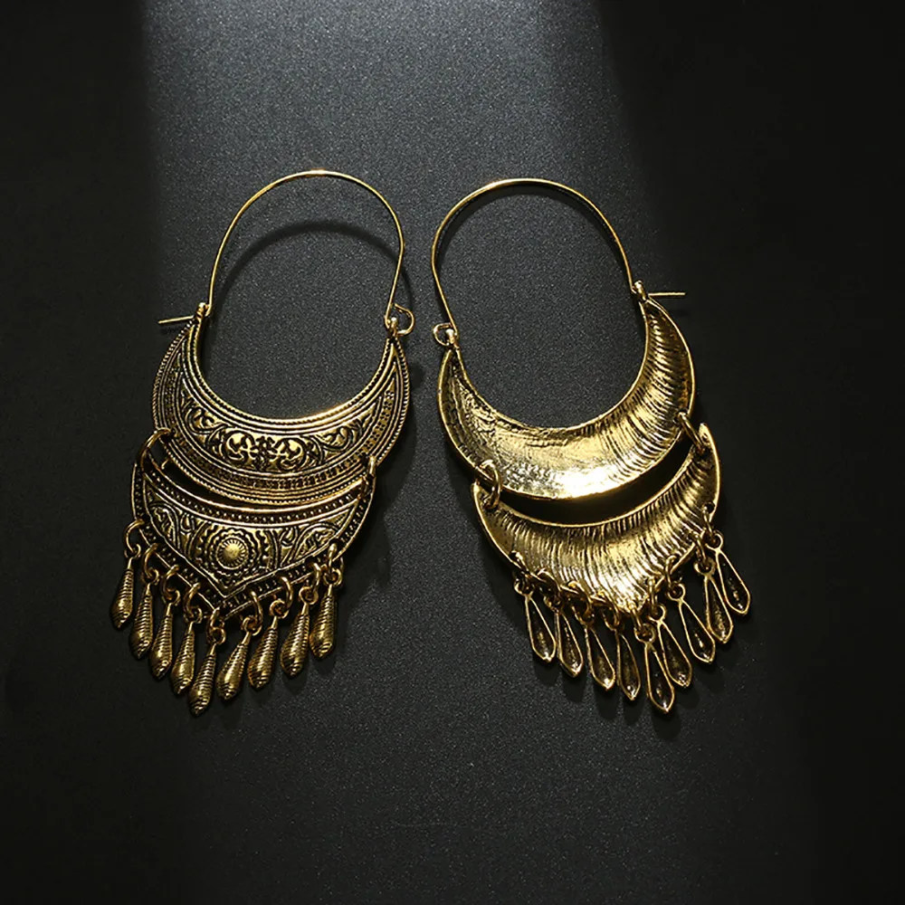 Бисером кисточкой серьги из сплава высокого качества вечерние Винтаж богемный