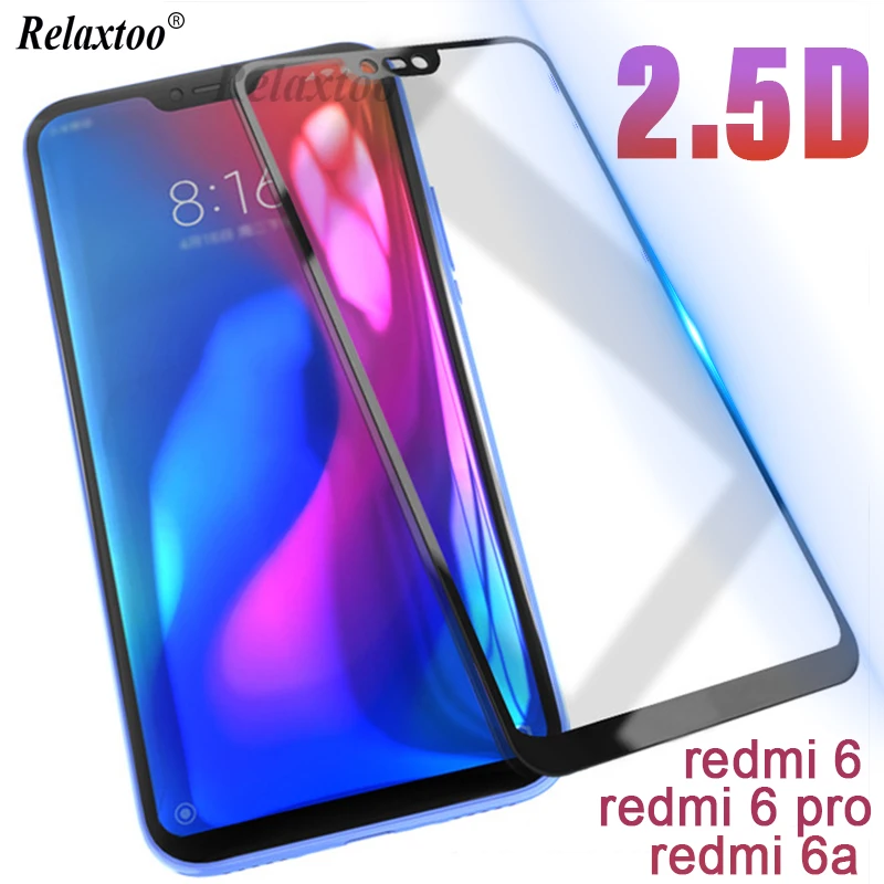 Защитное стекло для xiaomi redmi 6 pro защита экрана закаленное 6a note6 xiomi redme 6pro полное