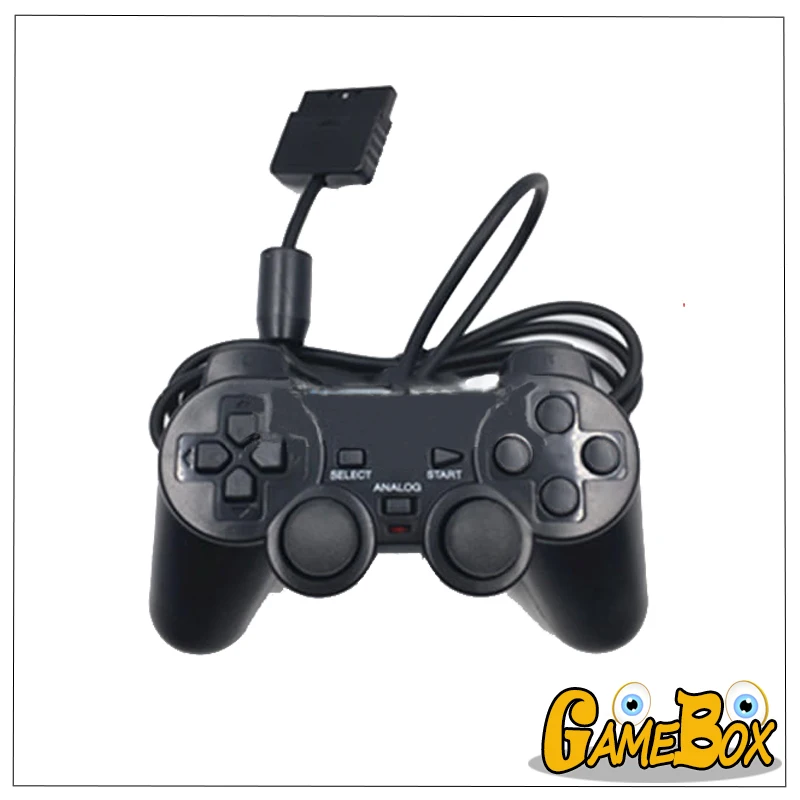 Двойная вибрация проводной игровой контроллер геймпад для PS2 Вибрационный ручка