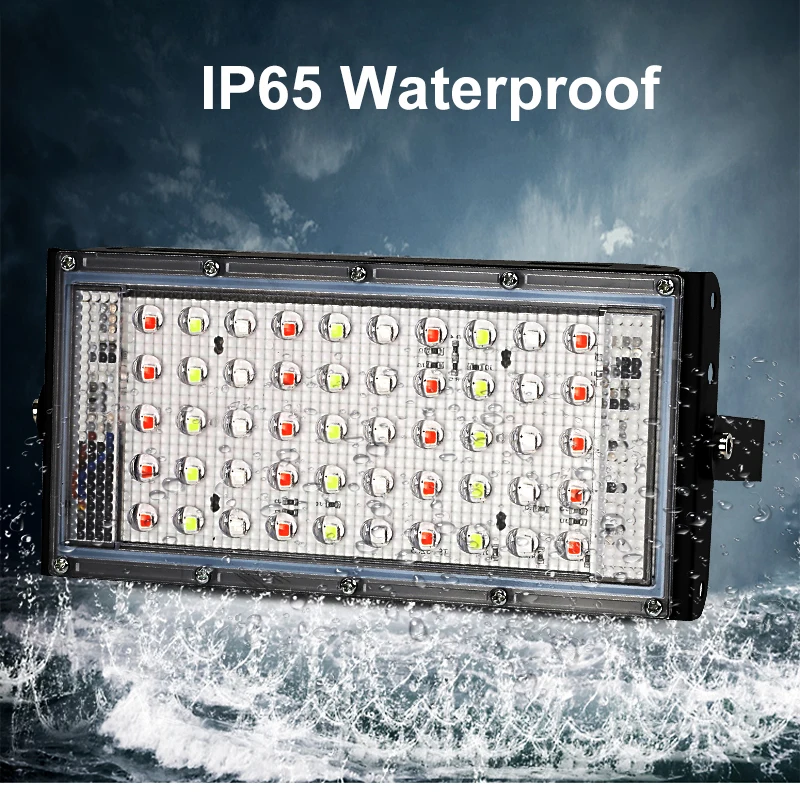 RGB Светодиодный прожектор 50 Вт 220 в 240 в наружный прожектор IP65 Водонепроницаемый Светодиодный прожектор для сада уличный настенный отражатель освещение
