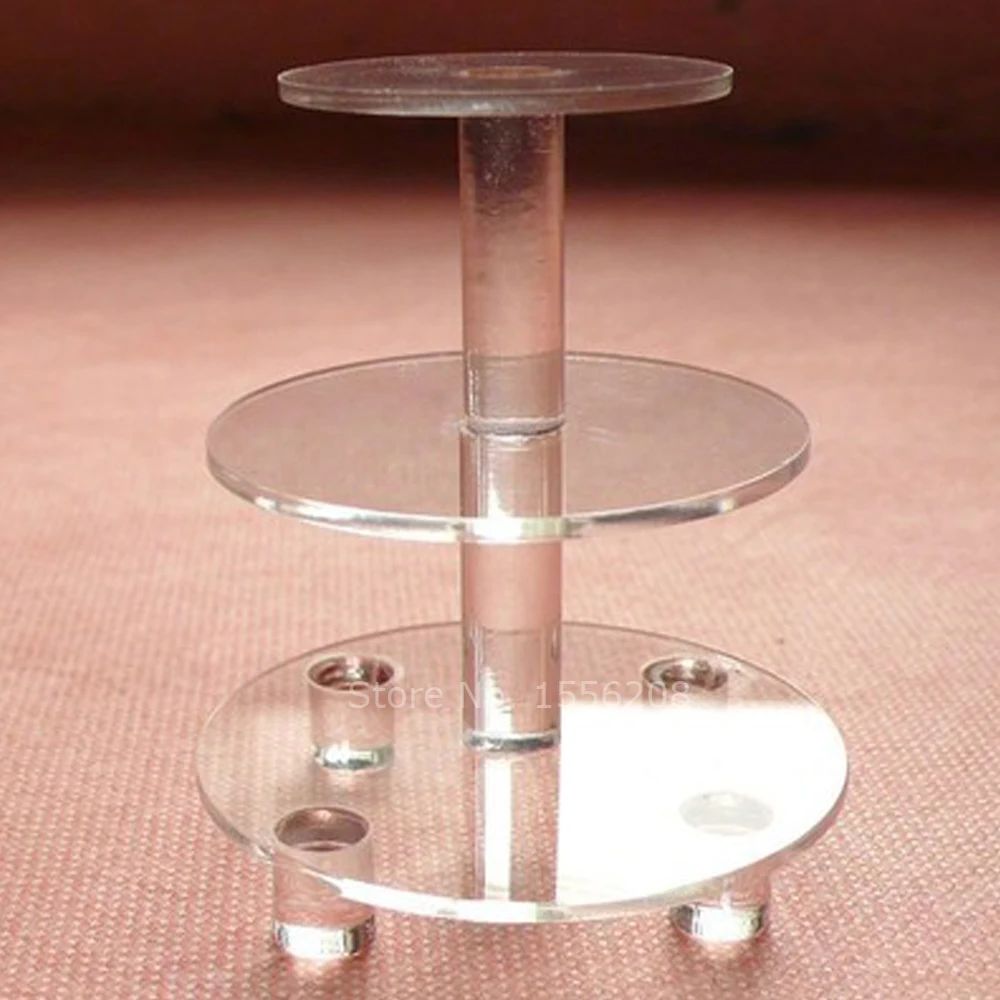 1 шт. Прозрачная Круглая трехуровневая акриловая подставка для кексов|Стойки| |