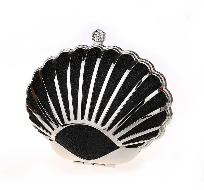 Женская вечерняя сумочка Luxy Moon серебристая мини сумка клатч из жесткого сплава