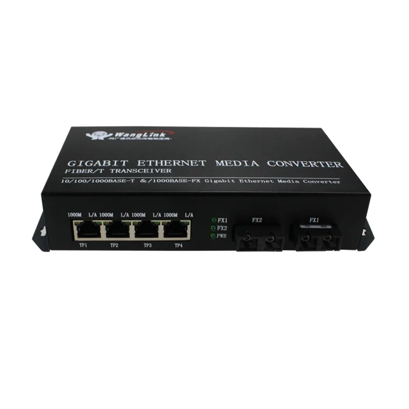 1 25 г 2 оптоволоконный порт 4 RJ45 ethernet коммутатор 10/100/1000 м Одномодовый волоконно