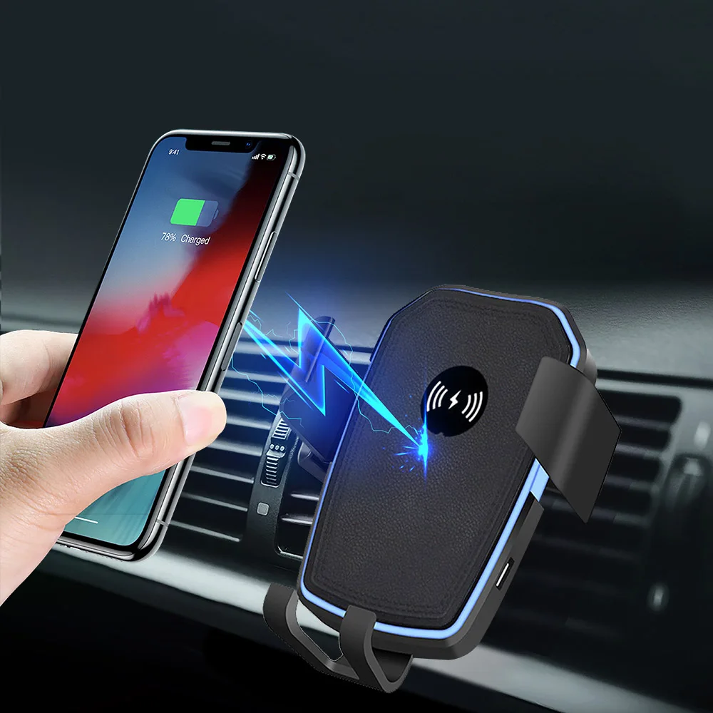 FDGAO Qi автомобильное беспроводное зарядное устройство для iPhone 8 X XS Max XR samsung зарядное устройство для мобильного телефона 10 Вт быстрая беспроводная автомобильная зарядка держатель