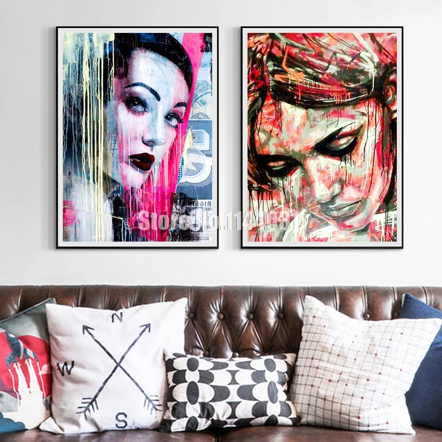 Алмазная вышивка 5D абстрактная женщина полноразмерная картина портрет домашний