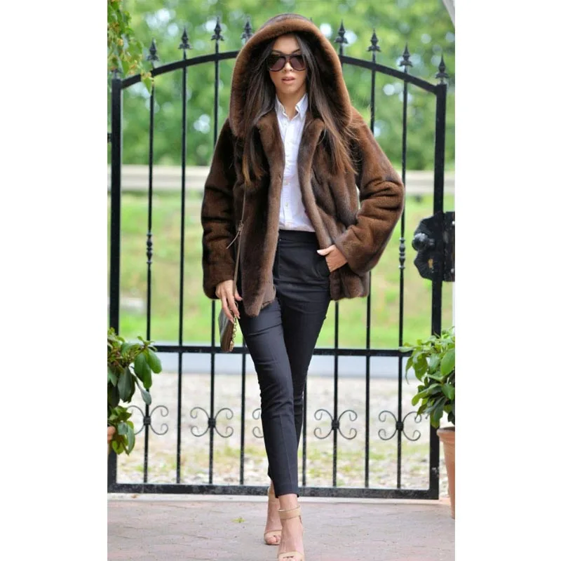 Сделаны из высококачественного импортного светильник кофе Цвет норковые шубы на