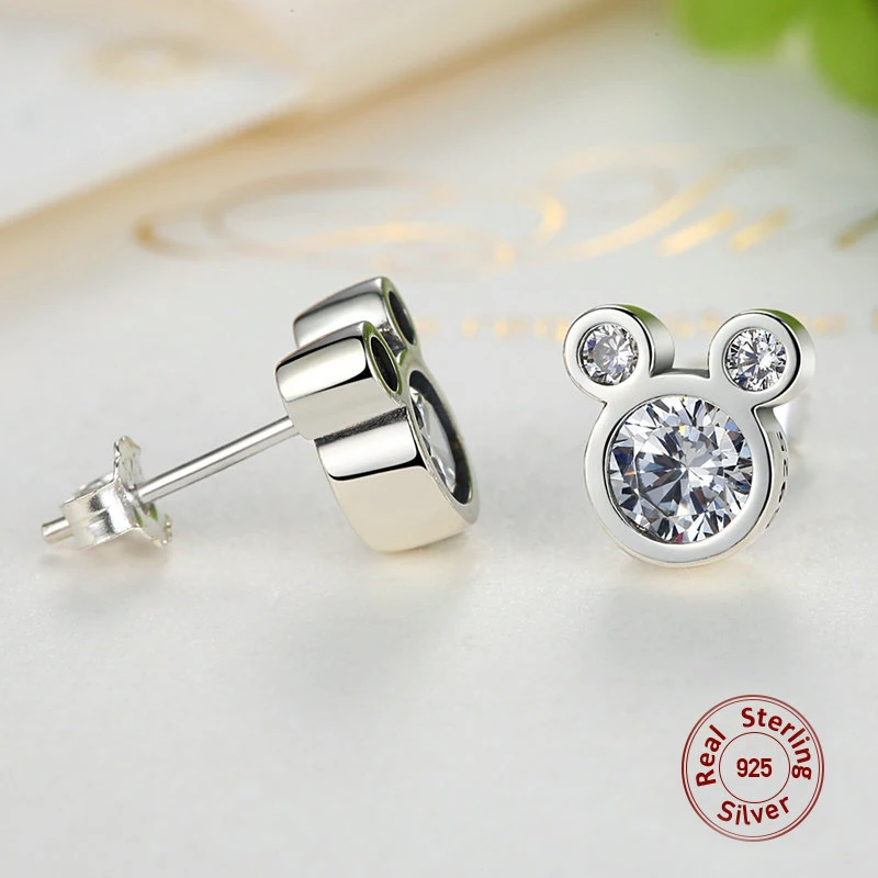 Ослепительные серьги гвоздики из стерлингового серебра 925 пробы для женщин и