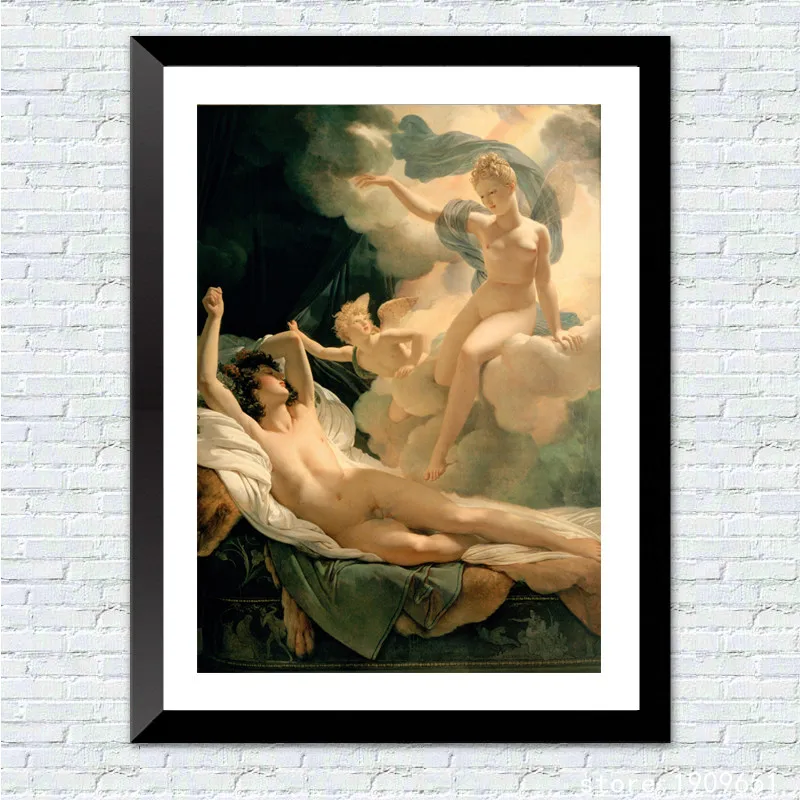 cotton no frame classical figures angels nude art canvas printings oil painting printed on wall decoration pictures | Дом и сад