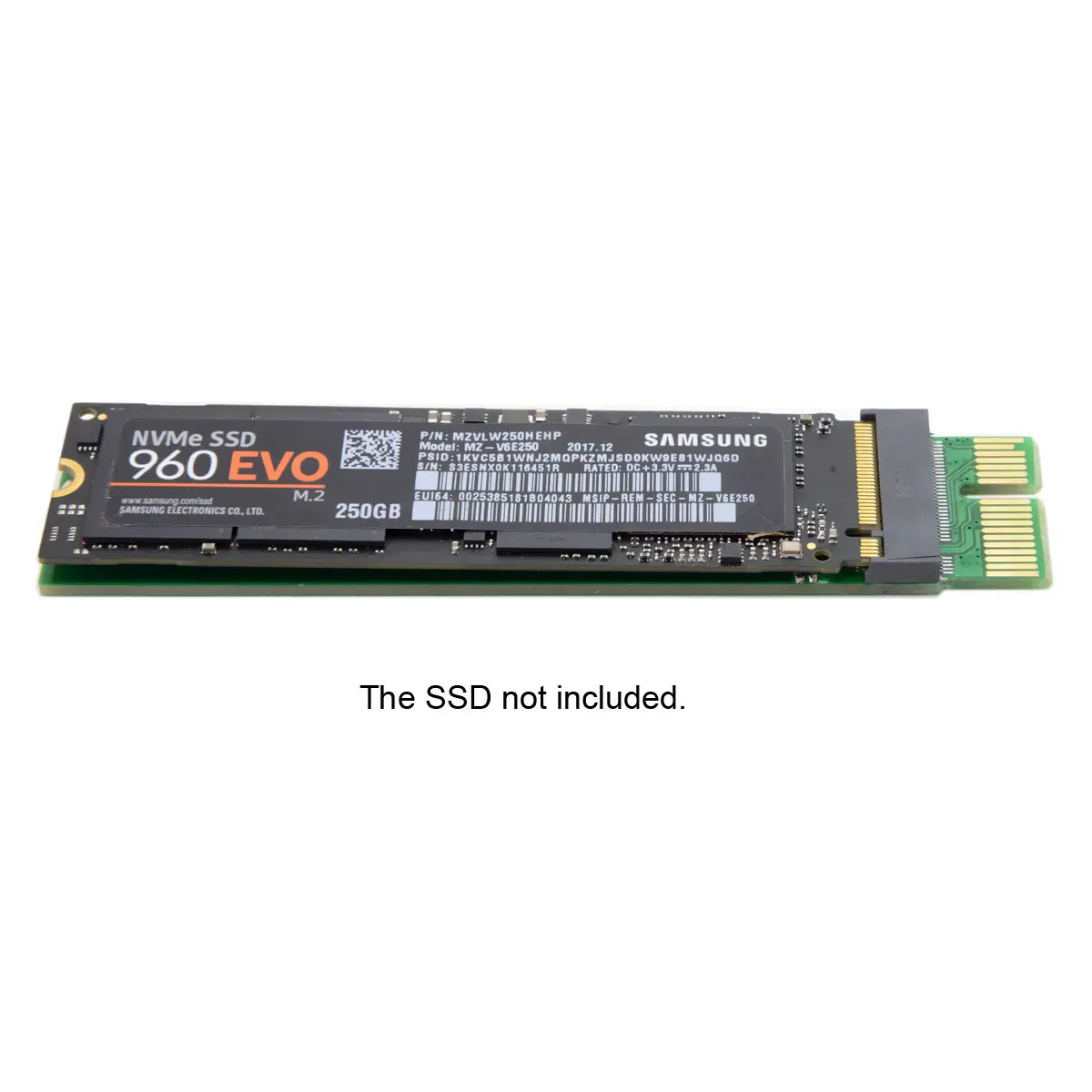 Кабель NGFF M key M.2 NVME AHCI SSD для PCIe PCI E 3 0 1x x1 Вертикальный адаптер XP941 SM951 PM951 960 EVO