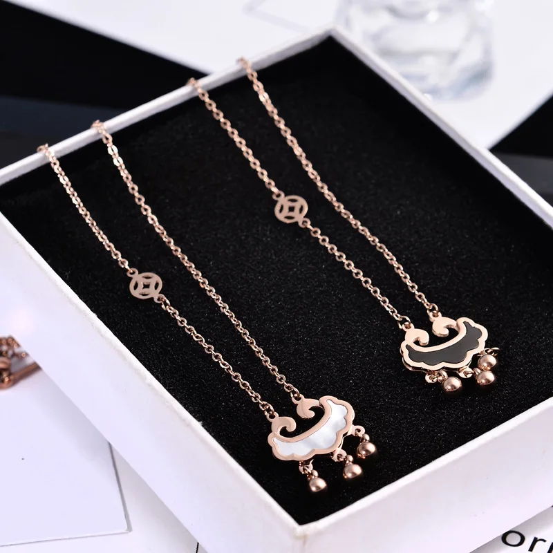 YUN RUO розовое золото цвет натуральная раковина долговечность замок кулон