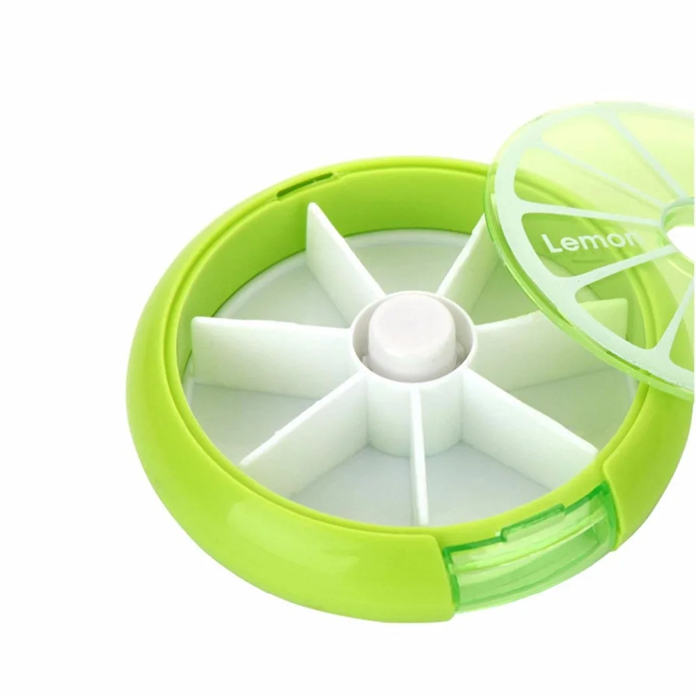 9 см Портативный таблетки чехол еженедельно вращаться на 7 дней наркотиков