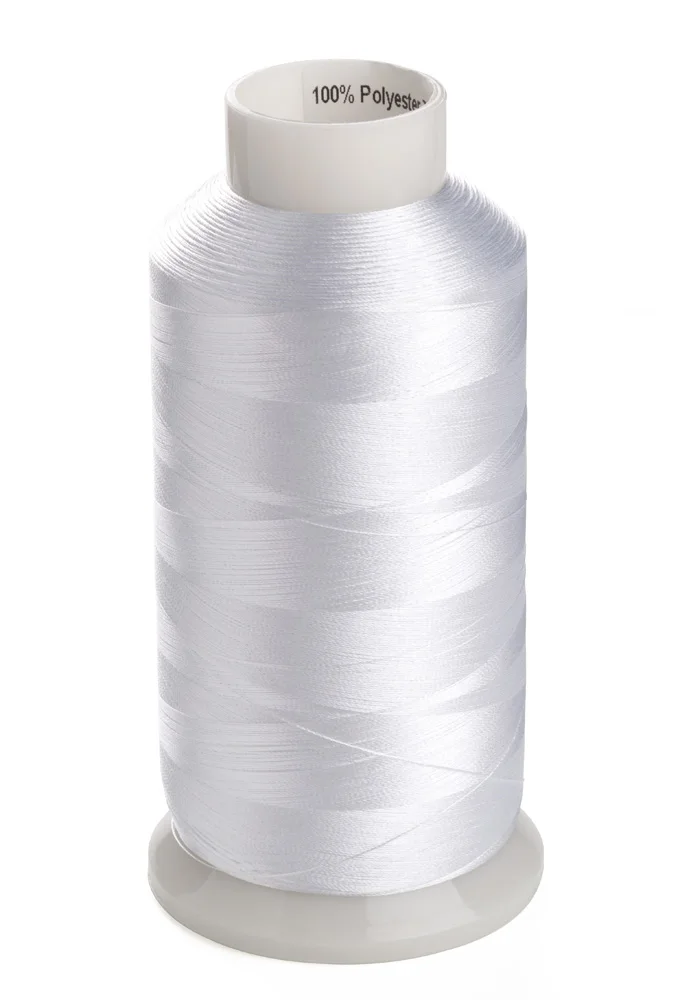 75D/2 большая катушка для вышивальной машины нижняя нить 5000 м/конус - Цвет: Белый