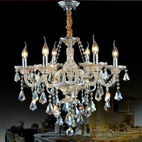 classic luxury crystal chandelier pendant lamp for living room 6 arms free shipping
