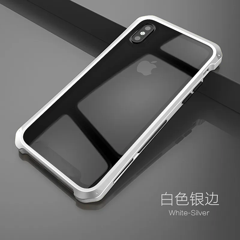 Soinmy противоударный металлический чехол для iPhone XR, чехол-броня, закаленное стекло, задняя крышка для iPhone 6, 7, 8 Plus, X, XS, XR, XS Max, роскошный чехол