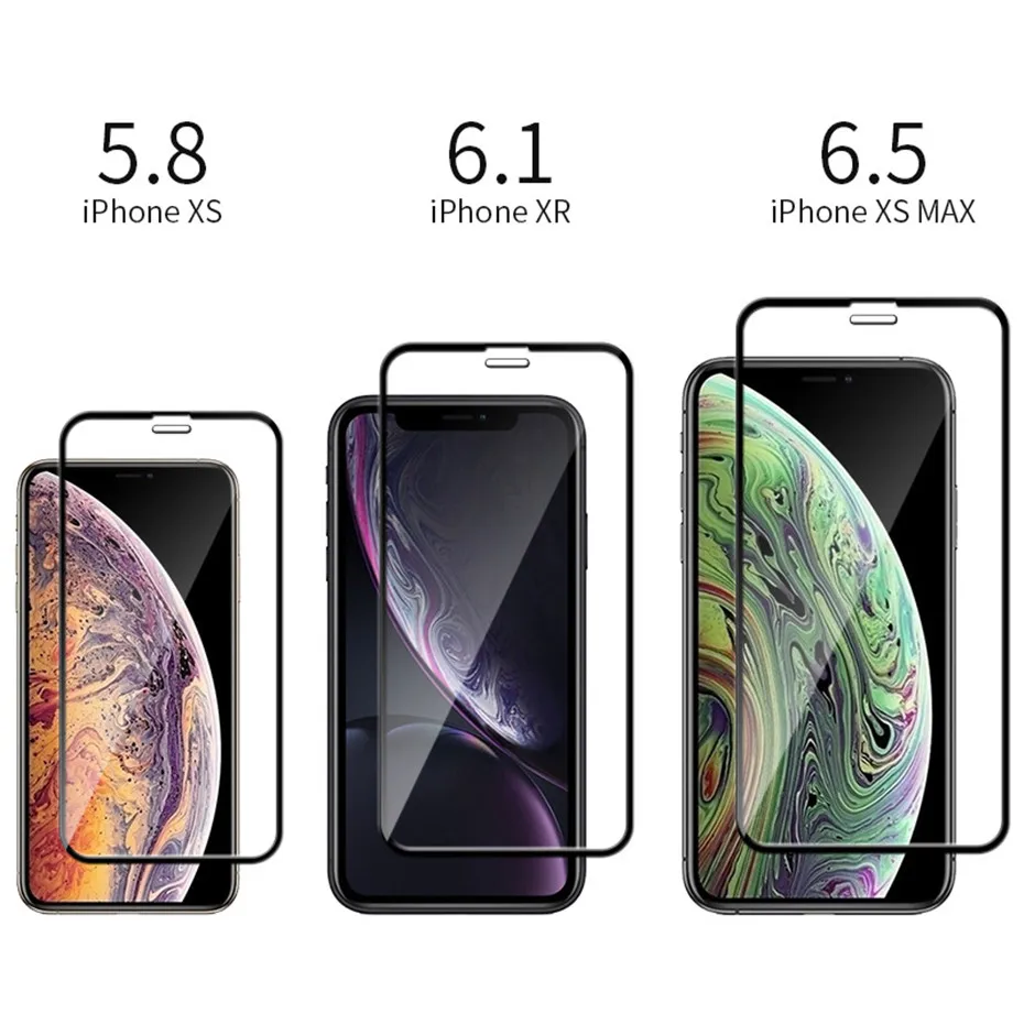Закаленное стекло для iphone XR XS Max X 5 5S 6 6s plus 7 8 полное покрытие Защита экрана Xr Xs |
