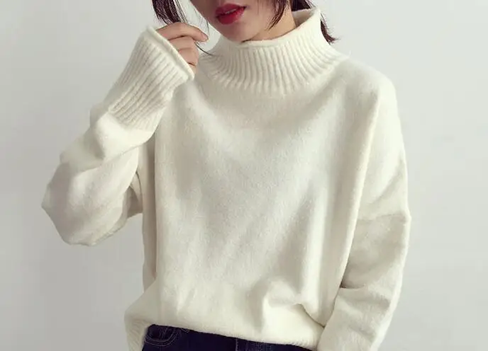 Свитеры для женщин водолазка длинный рукав стандартные пуловеры аппликации