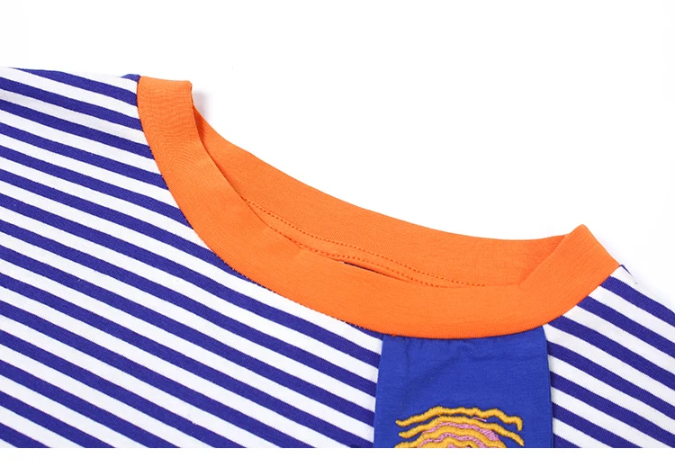 Футболка женская в полоску с коротким рукавом игривая летняя рубашка стиле